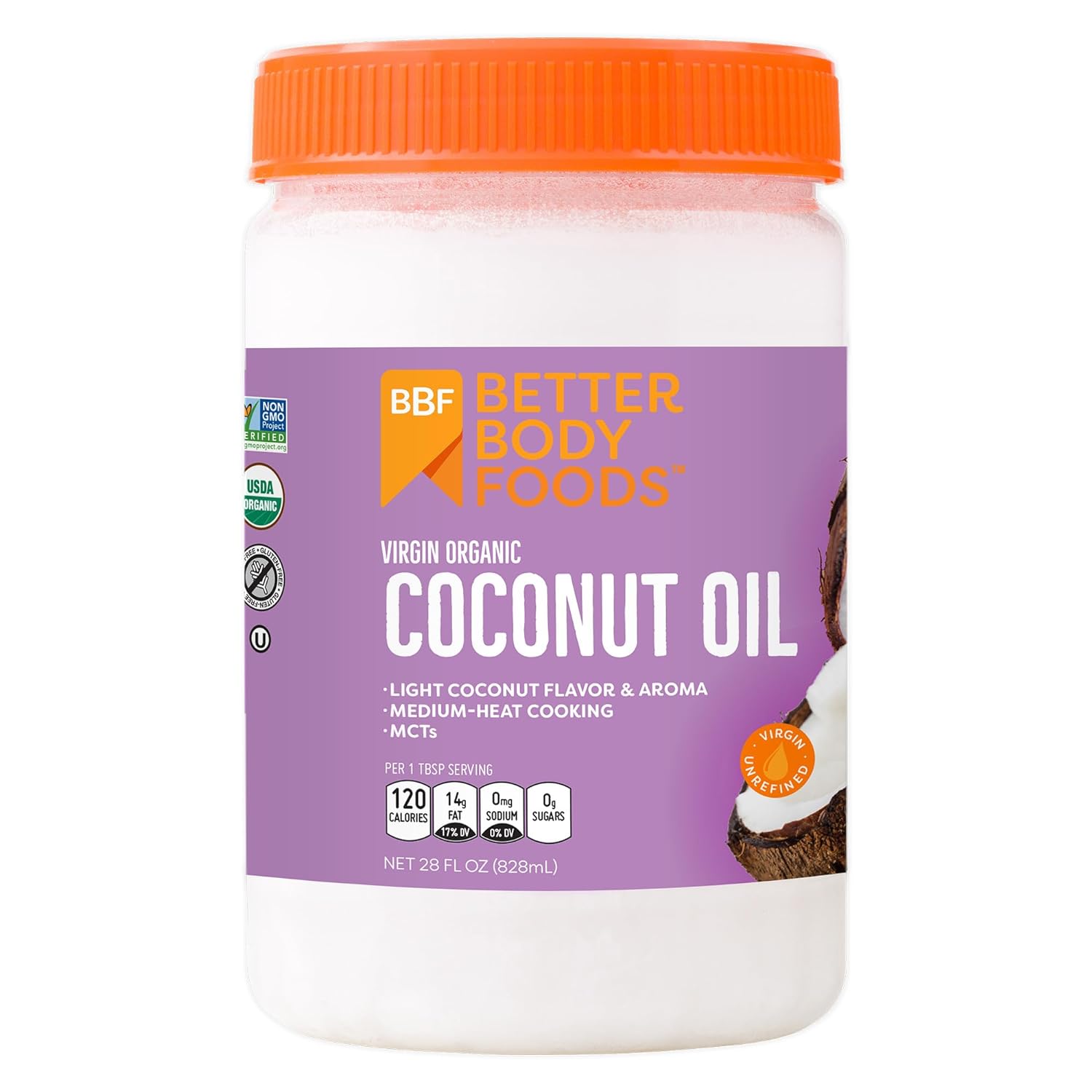 Betterbody Foods Virgin Organic Coconut Oil, 28.0 fl oz
