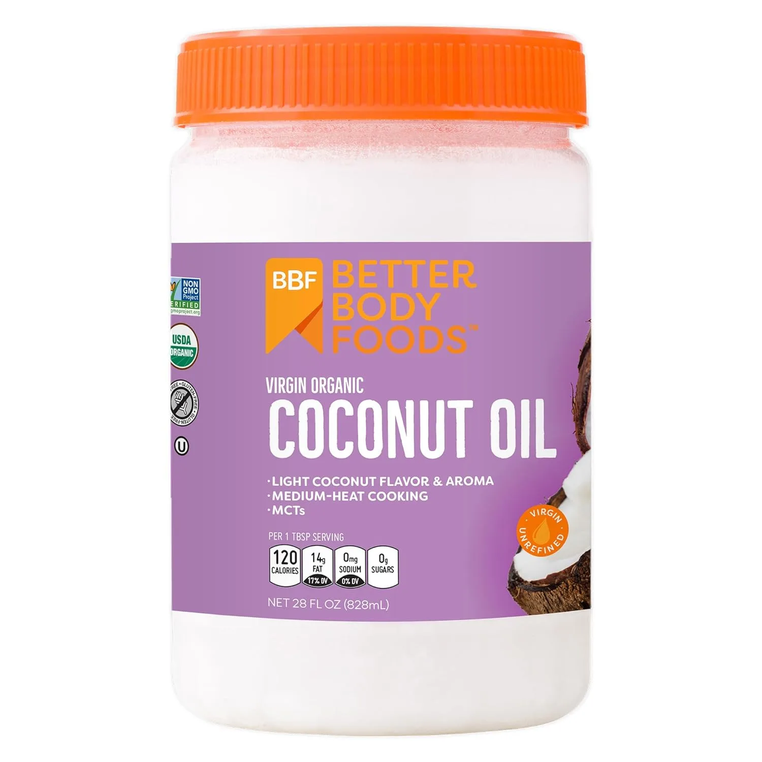 Betterbody Foods Virgin Organic Coconut Oil, 28.0 fl oz