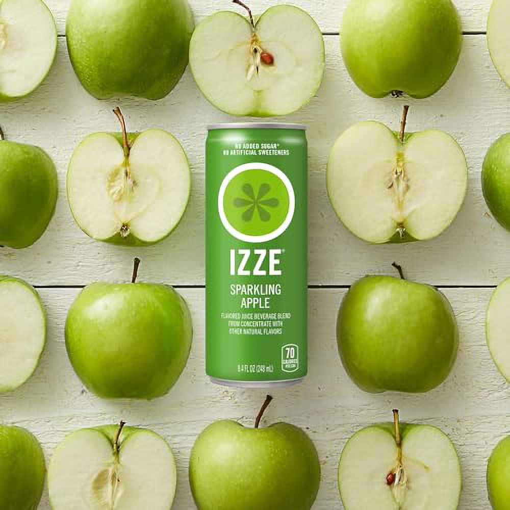IZZE Sparkling Juice, Apple, No Added Sugars, No Preservatives, Non-GMO, 8.4 Fl Oz Can (Pack of 24) thumbnail 4