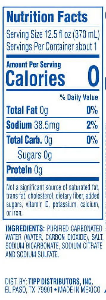 Jarritos Mineragua Sparkling Water, 12.5 fl oz (370ml) Glass Bottle, 1 Count thumbnail 2