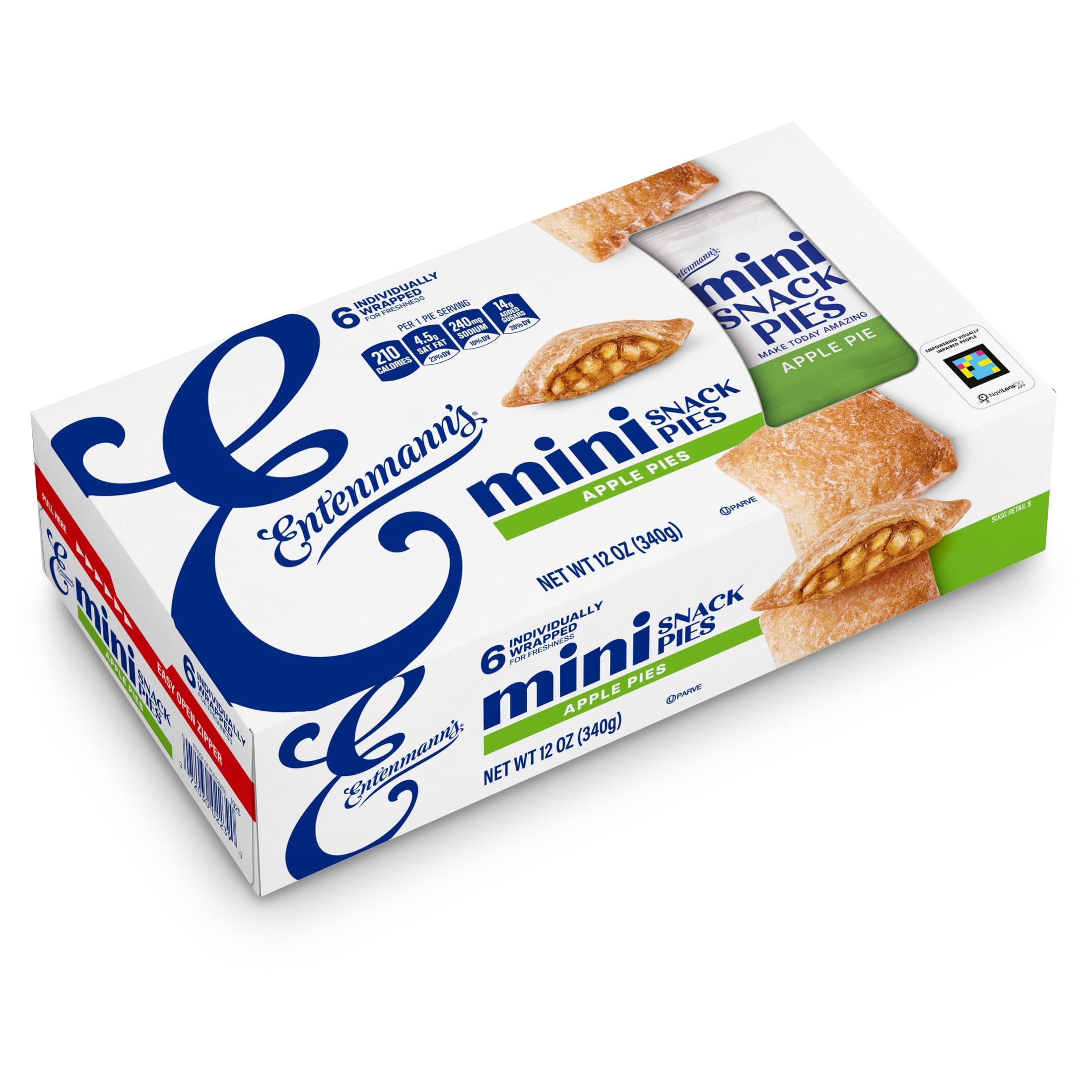 Entenmannâ€™S Minis Apple Snack Pies, Box Of Apple Pies, 12 Oz, 6 Count (Package May Vary) thumbnail 3