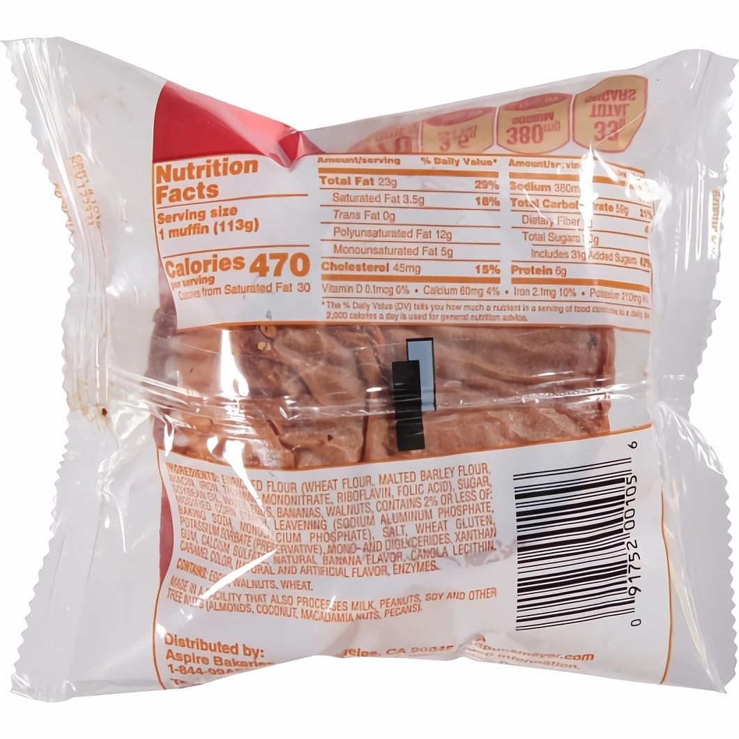 Otis Spunkmeyer Banana Nut Moist Muffin, 4 oz, 3 Count, Shelf Stable thumbnail 4