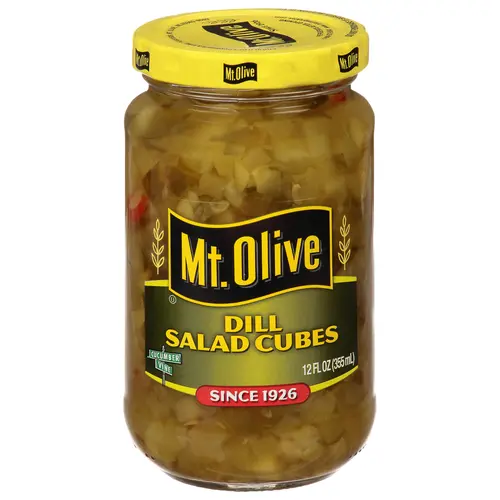 Mt. Olive Salad Cubes Dill Pickles, 12 fl oz Jar thumbnail 2