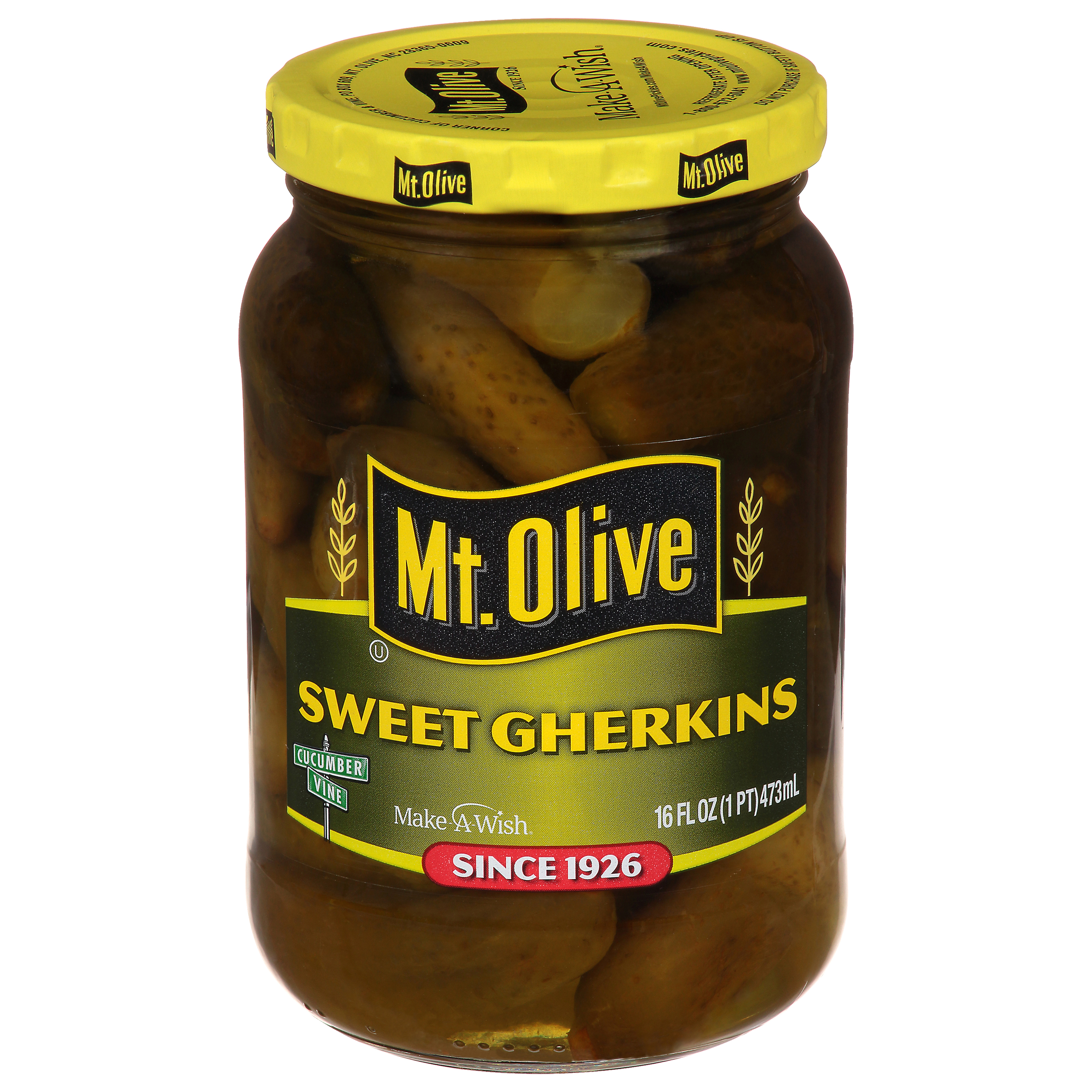 Mt. Olive Sweet Gherkin Pickles, 16 fl oz Jar thumbnail 2