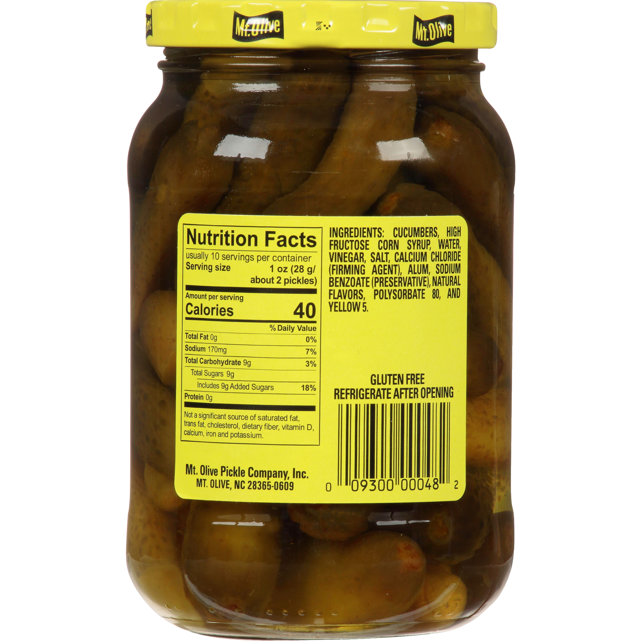 Mt. Olive Sweet Gherkin Pickles, 16 fl oz Jar thumbnail 3
