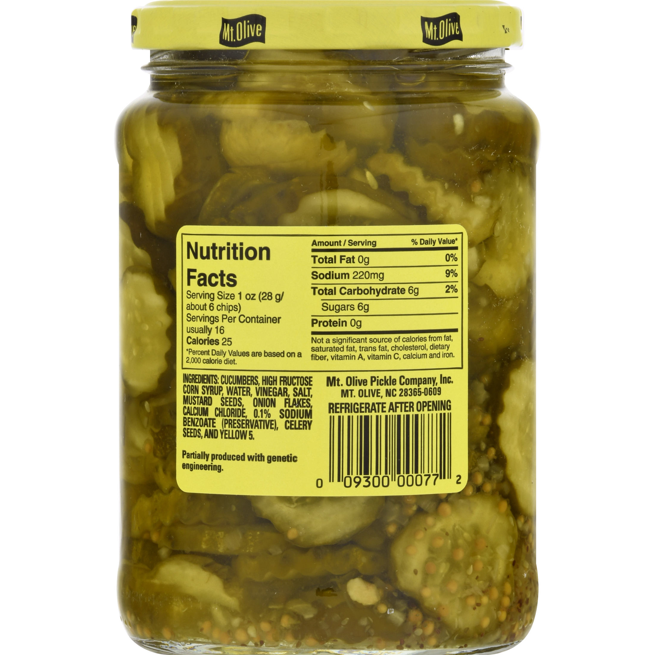 Mt. Olive Sweet Bread & Butter Pickle Chips, 24 fl oz jar thumbnail 3