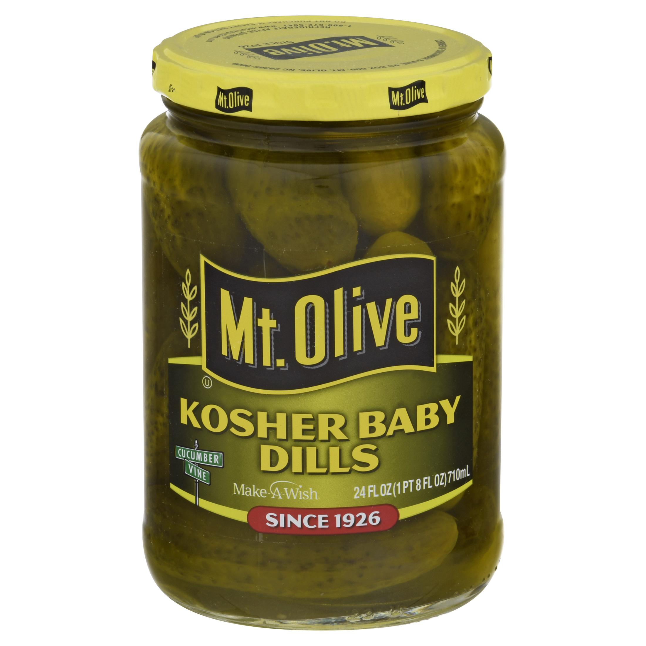 Mt. Olive Kosher Baby Dill Pickles, 24 fl oz Jar thumbnail 2