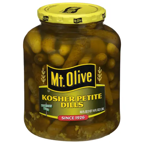 Mt. Olive Kosher Petite Dill Pickles, 46 fl oz Jar thumbnail 2
