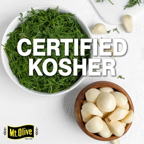 Mt. Olive Kosher Petite Dill Pickles, 46 fl oz Jar thumbnail 4