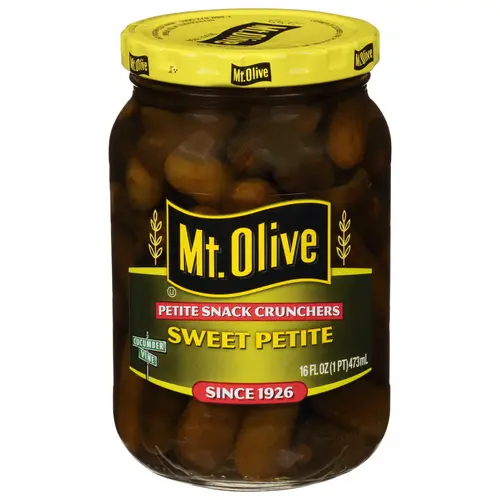 Mt. Olive Sweet Petite Snack Cruncher Pickles, 16 fl oz Jar thumbnail 3