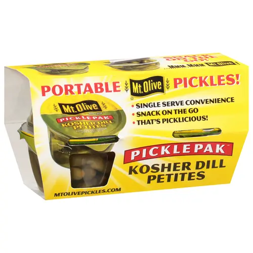 Mt. Olive PicklePak Kosher Dill Petites Pickles 4 - 3.7 fl oz Cups thumbnail 2