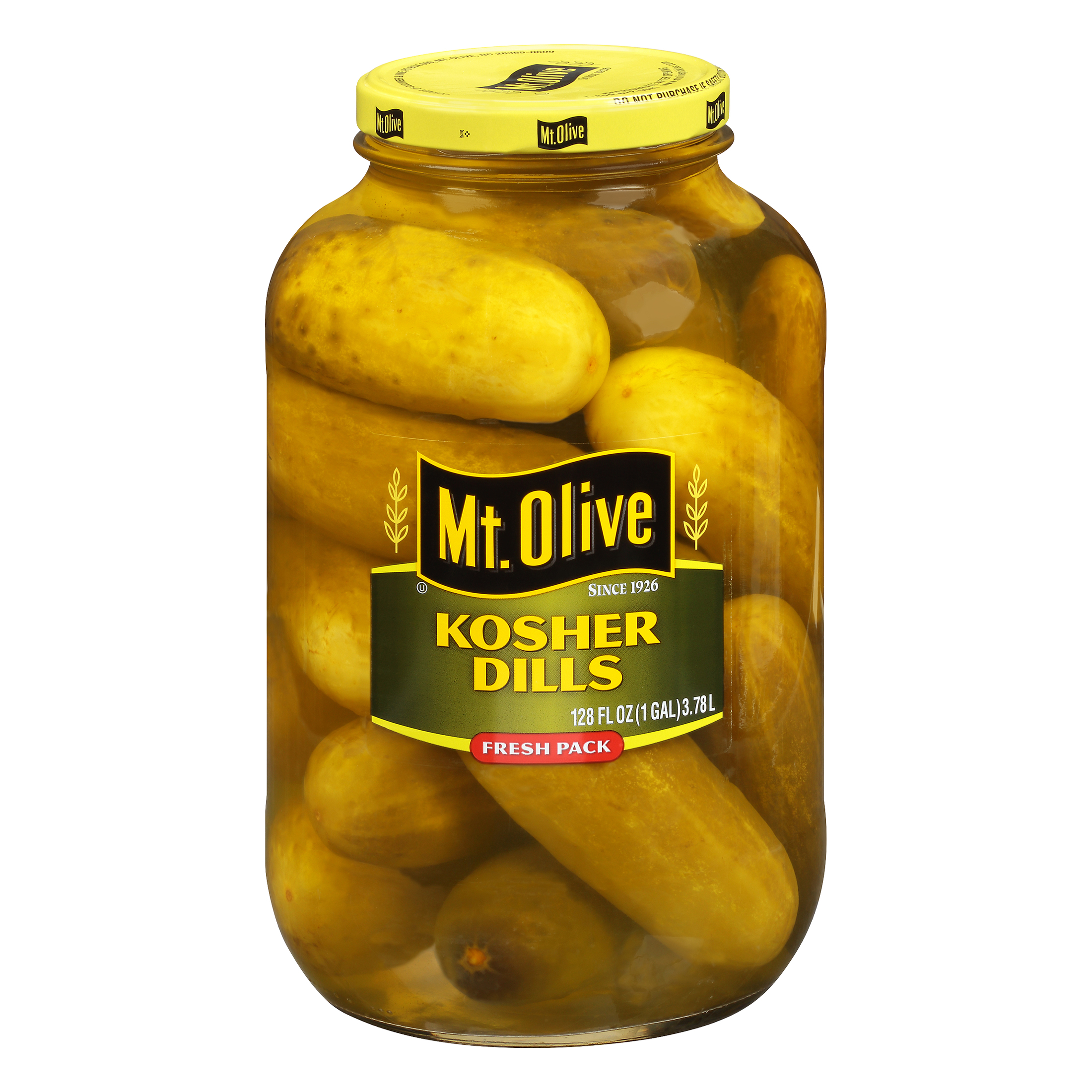Mt. Olive Whole Kosher Dill Pickles, 128 fl oz Jar thumbnail 2