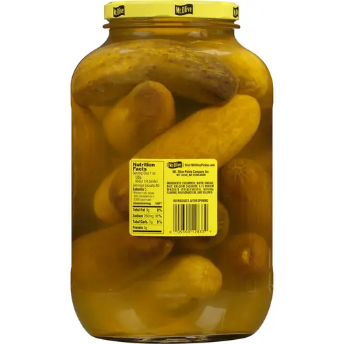 Mt. Olive Whole Kosher Dill Pickles, 128 fl oz Jar thumbnail 3