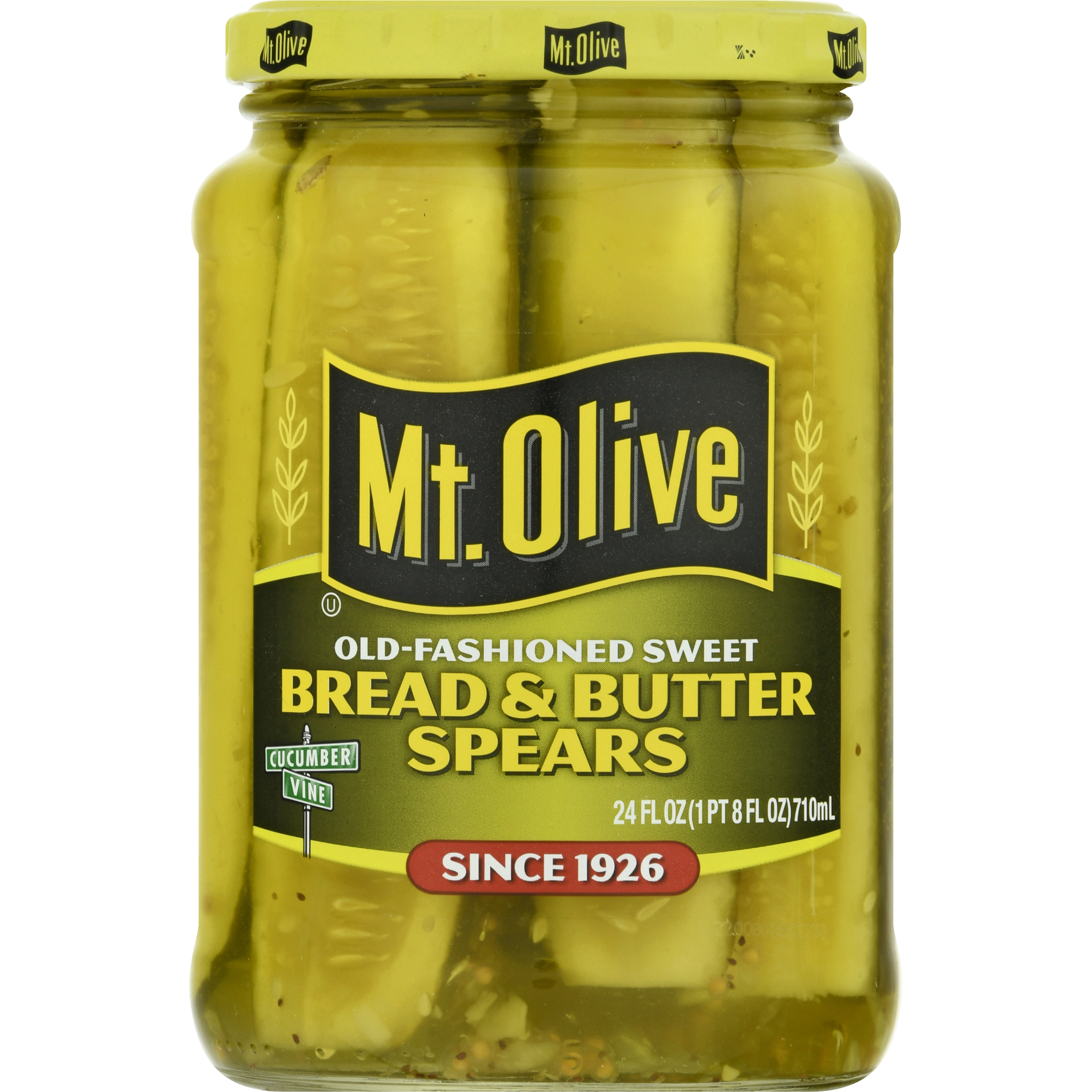Mt. Olive Pickle Spears, Bread & Butter, 24 Fl Oz