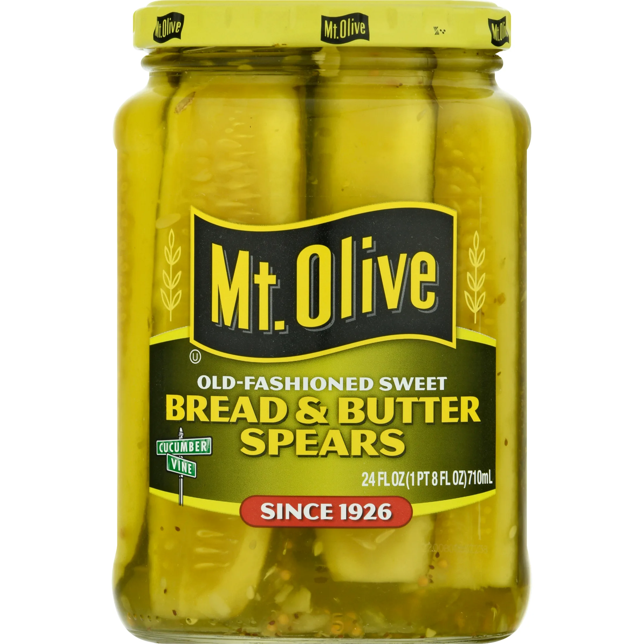 Mt. Olive Pickle Spears, Bread & Butter, 24 Fl Oz