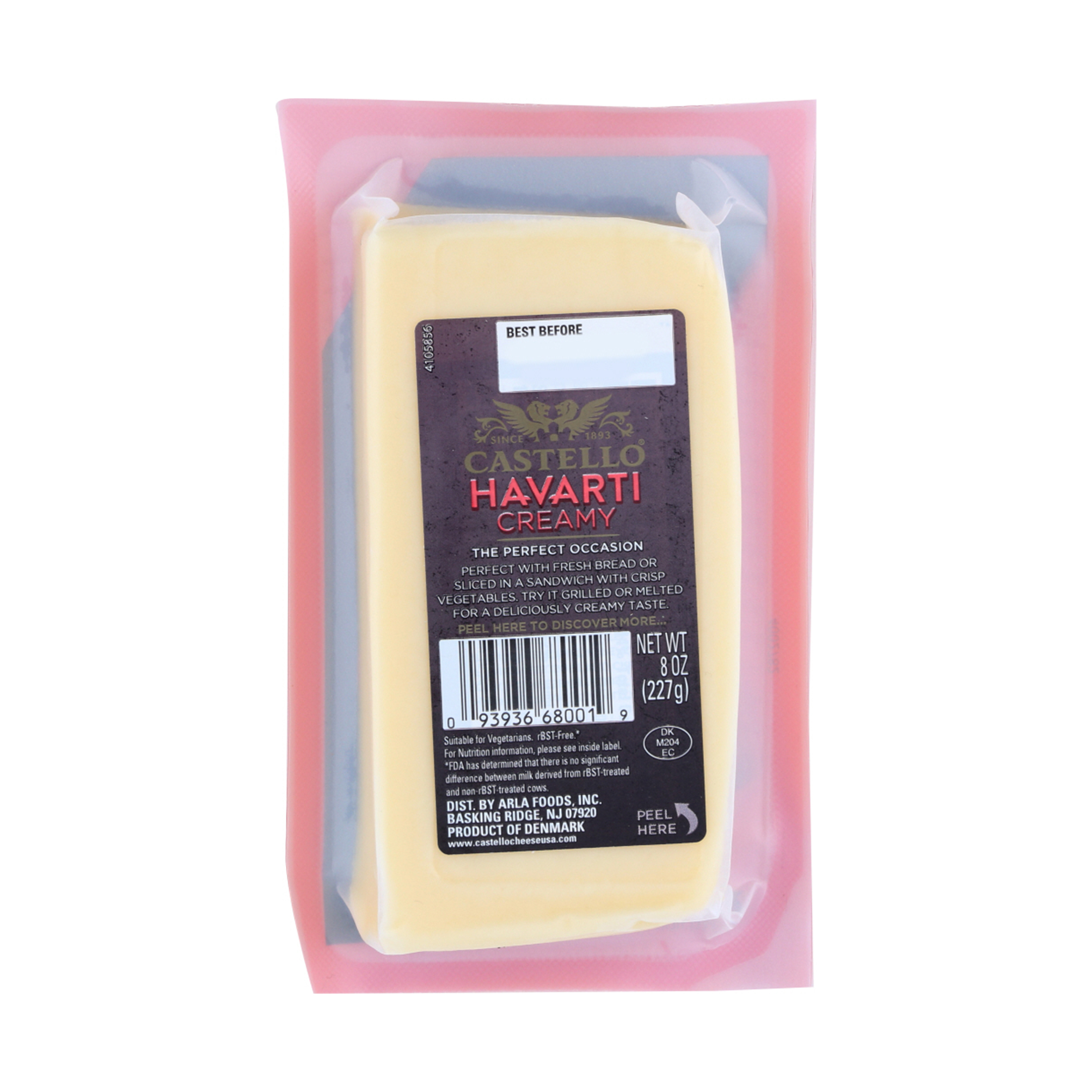 Castello Gourmet Creamy Danish Havarti Cheese, 8oz, Block thumbnail 2