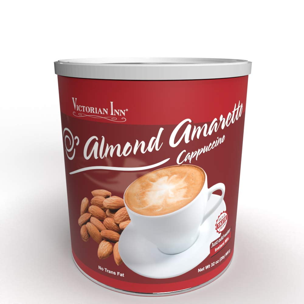 Victorian Inn Instant Cappuccino - Almond Amaretto - Ideal as Coffee Creamer - 2 Pound (Pack of 1)