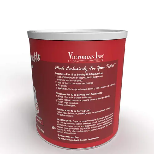 Victorian Inn Instant Cappuccino - Almond Amaretto - Ideal as Coffee Creamer - 2 Pound (Pack of 1) thumbnail 3