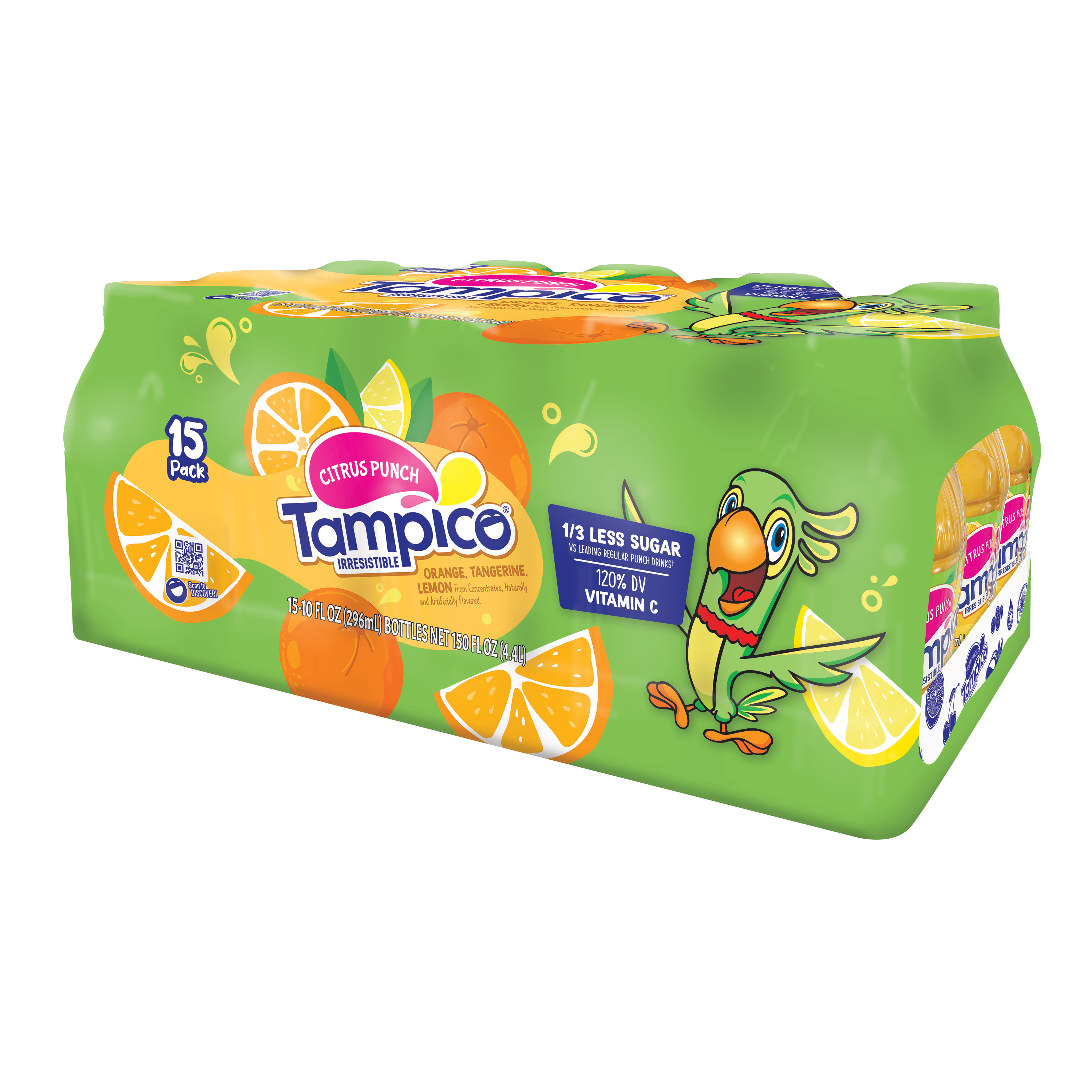 Tampico Citrus Punch, Orange Tangerine Lemon Juice Drink 10 fl oz 15 pack