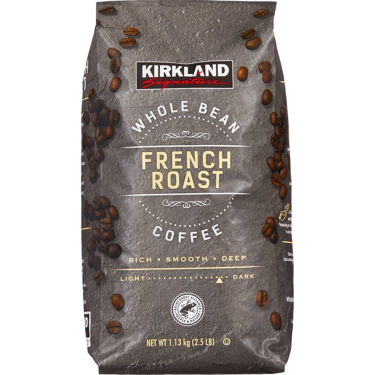 Kirkland Signature Whole Bean Coffee French Roast 2.5 Pounds