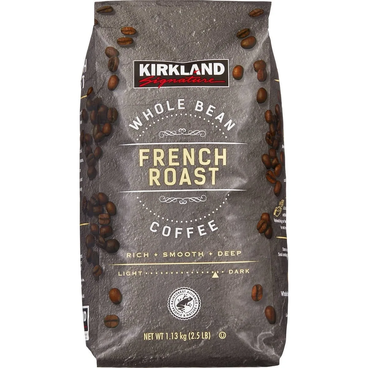 Kirkland Signature Whole Bean Coffee French Roast 2.5 Pounds