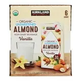 Kirkland Signature Organic Almond Beverage Vanilla 32 Fluid Ounce (Pack of 6)