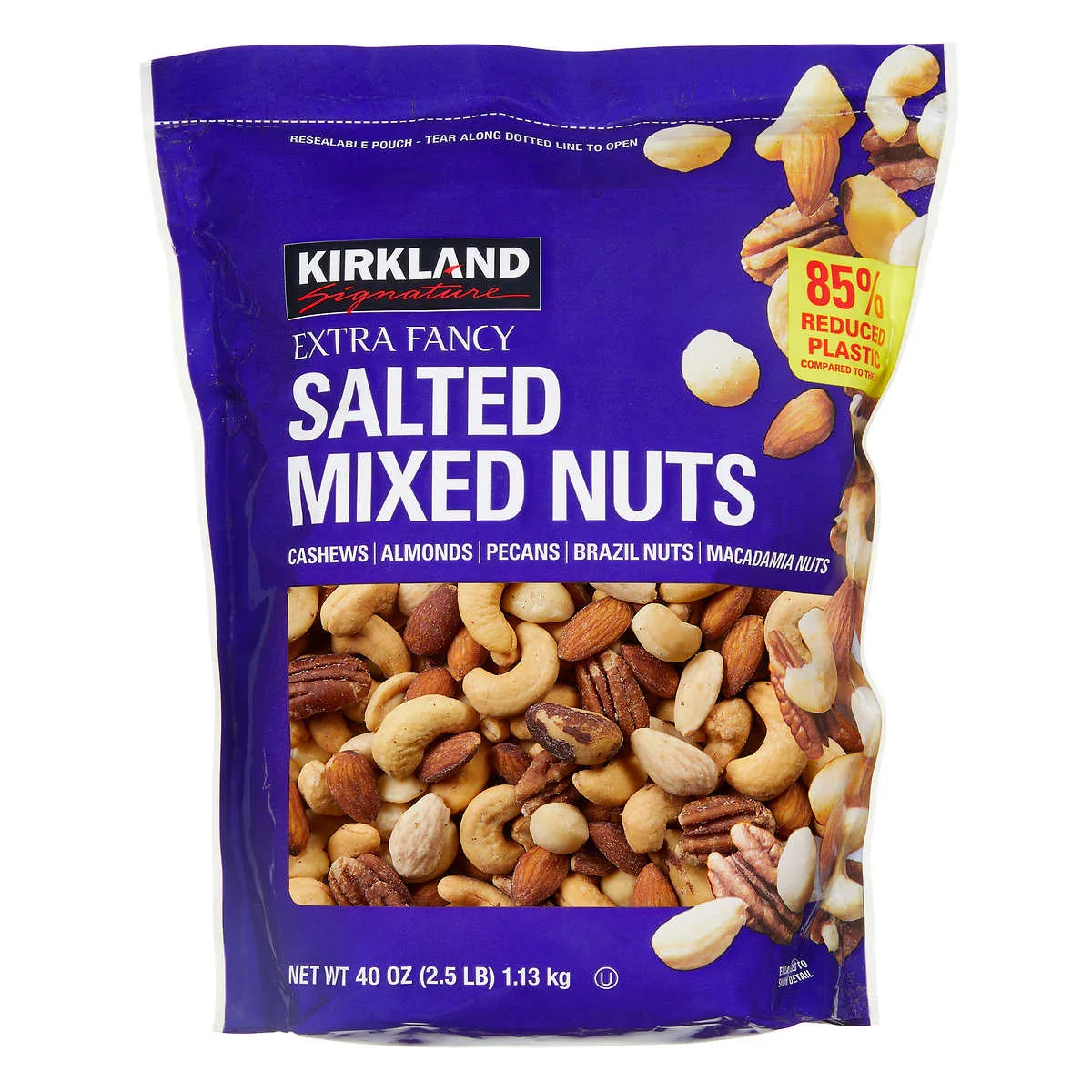 Kirkland Signature Extra Fancy Mixed Nuts Salted 2.5 Pounds