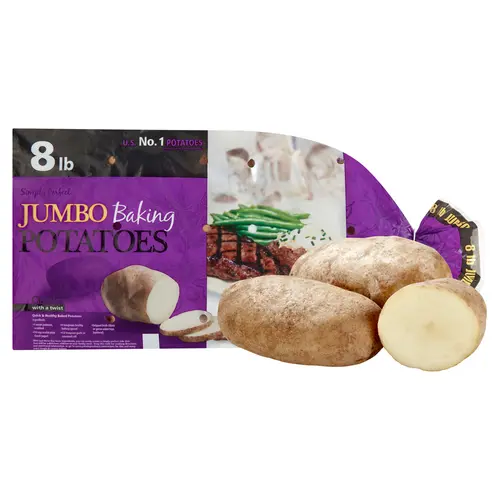 Jumbo Russet Potatoes Whole Fresh, 8 lb Bag