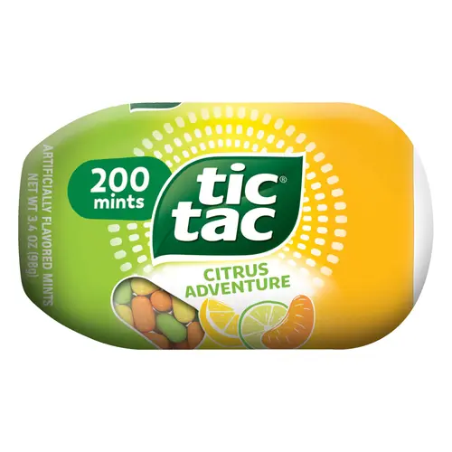 Tic Tac Citrus Adventure Mints, Bottle Pack, Mints On the Go, 3.4 oz