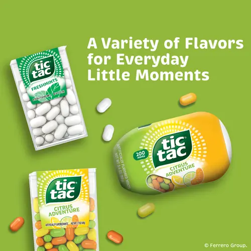 Tic Tac Citrus Adventure Mints, Bottle Pack, Mints On the Go, 3.4 oz thumbnail 4