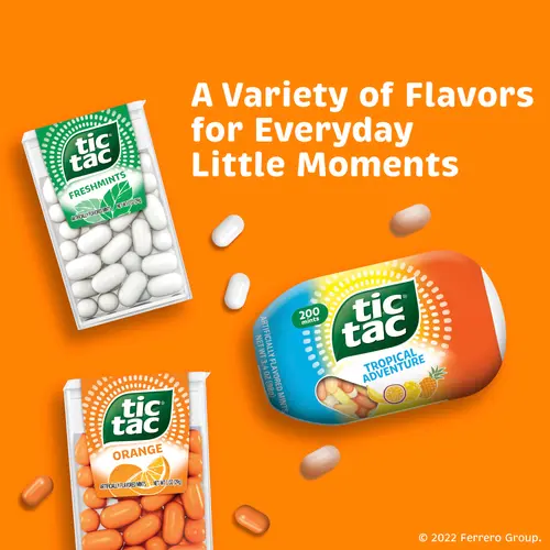Tic Tac Orange Flavored Mints, On-The-Go Refreshment, 3.4 oz Bottle Pack thumbnail 4