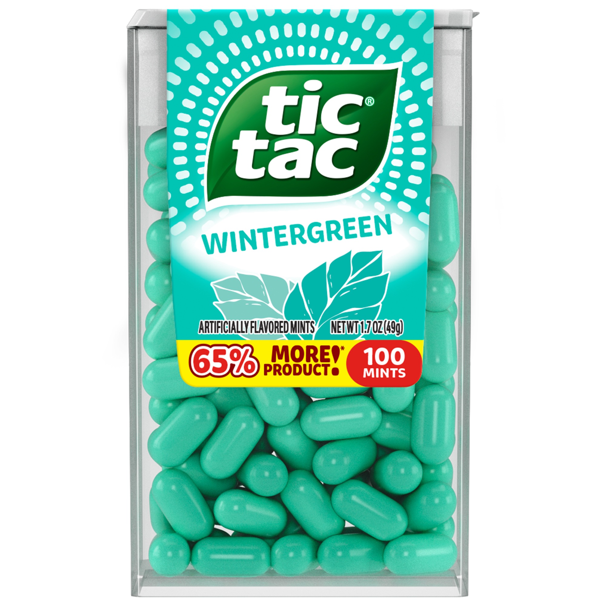 Tic Tac Wintergreen Hard Candy Fresh Breath Mints, 1.7oz