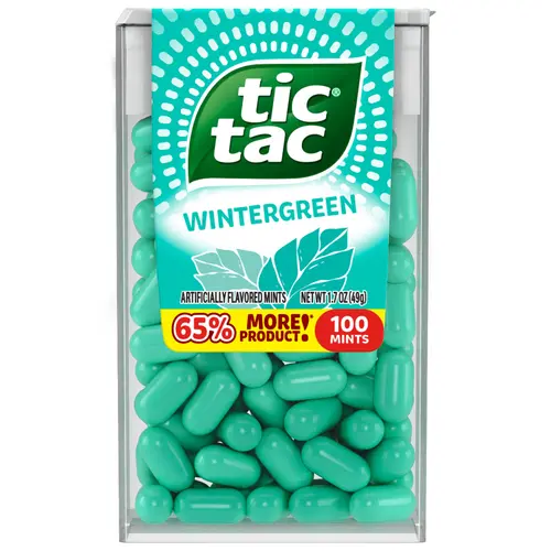 Tic Tac Wintergreen Hard Candy Fresh Breath Mints, 1.7oz