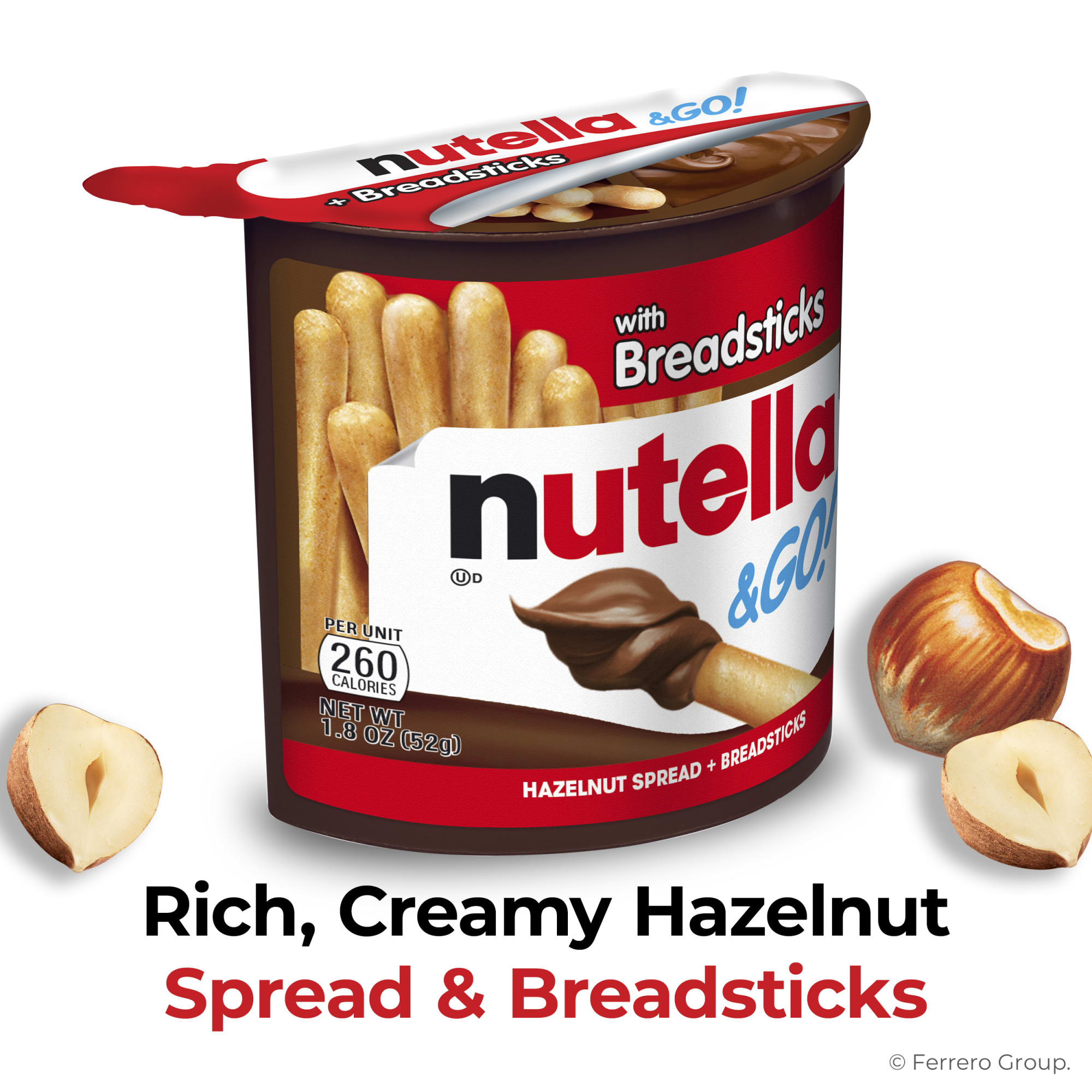 Nutella & GO! 10 Pack, Hazelnut and Cocoa Spread with Breadsticks, Snack Cups, 1.8 oz Each thumbnail 3