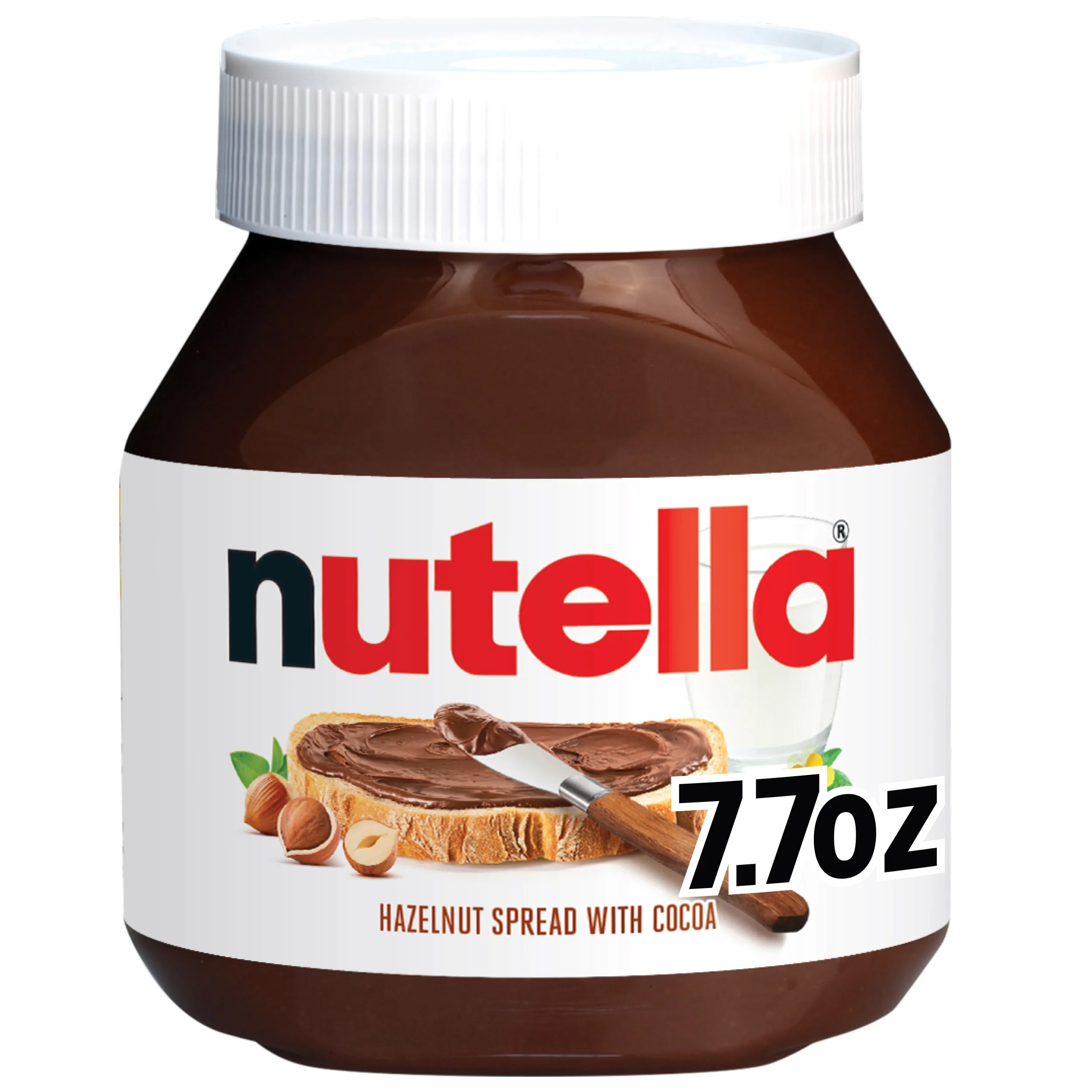 Nutella Hazelnut Spread with Cocoa for Breakfast, Great for Easter Baking, 7.7 oz Jar