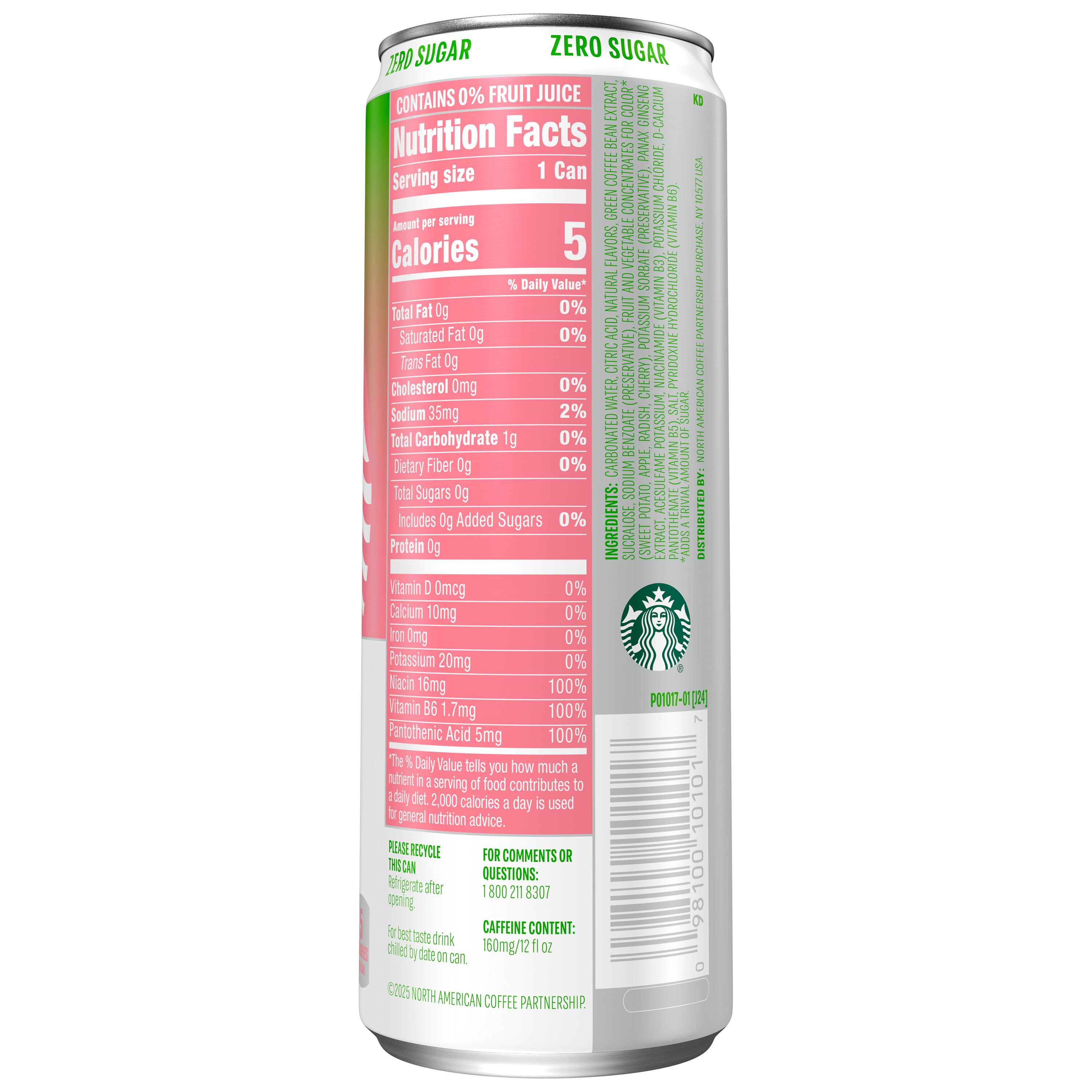 Starbucks Iced Energy Watermelon Twist 12 fl oz Can thumbnail 3